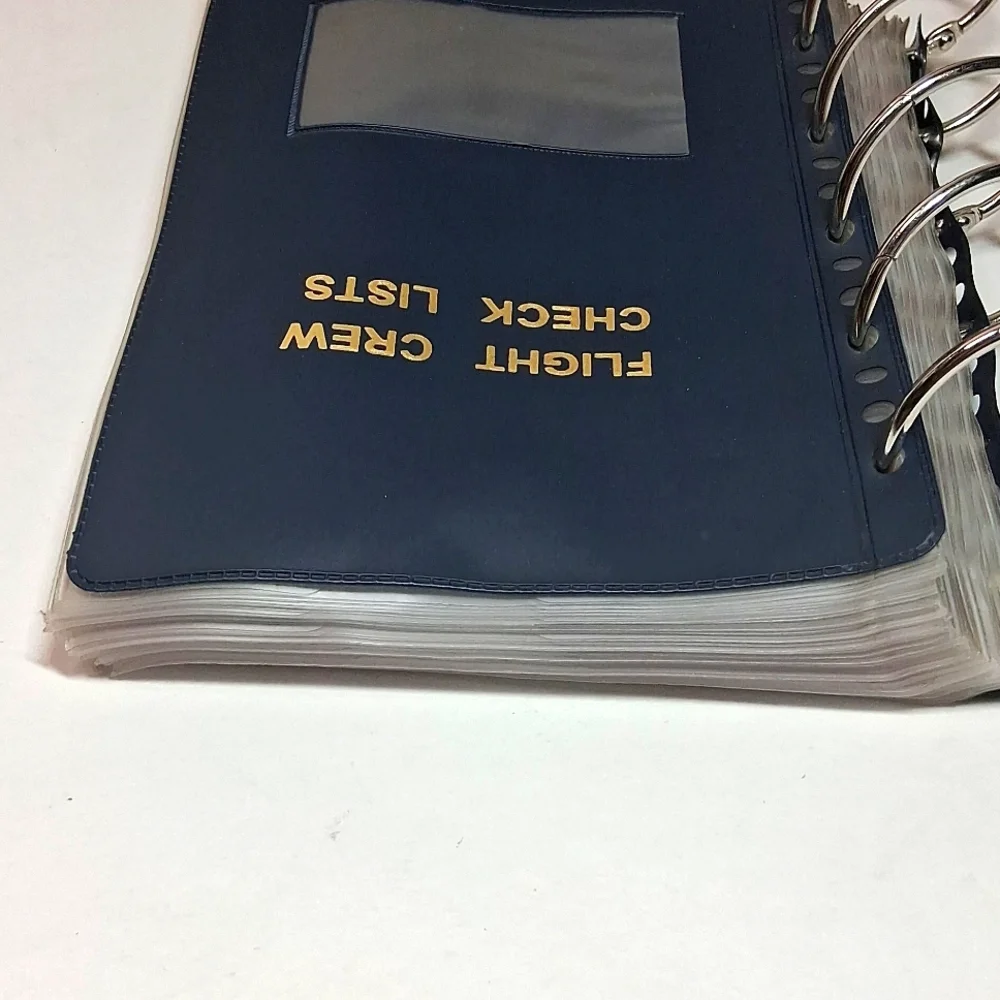 Historical USAAF Flight Crew Checklist & Performance Book 5 Ring Binder